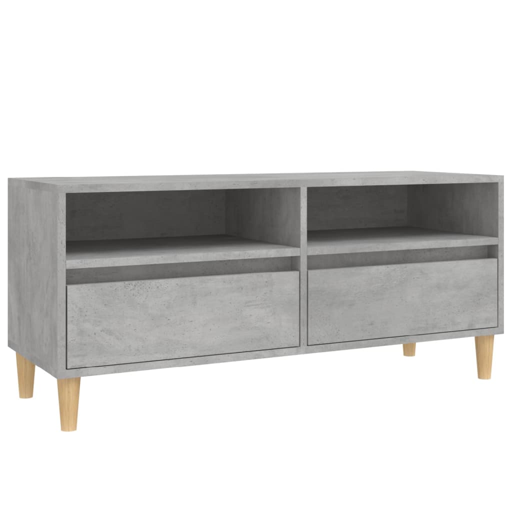 tv-bord 100x34,5x44,5 cm konstrueret træ betongrå