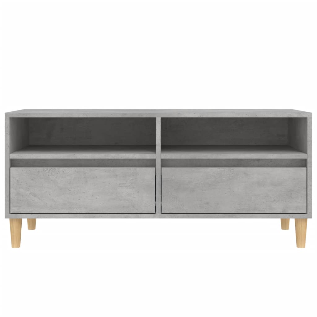 tv-bord 100x34,5x44,5 cm konstrueret træ betongrå