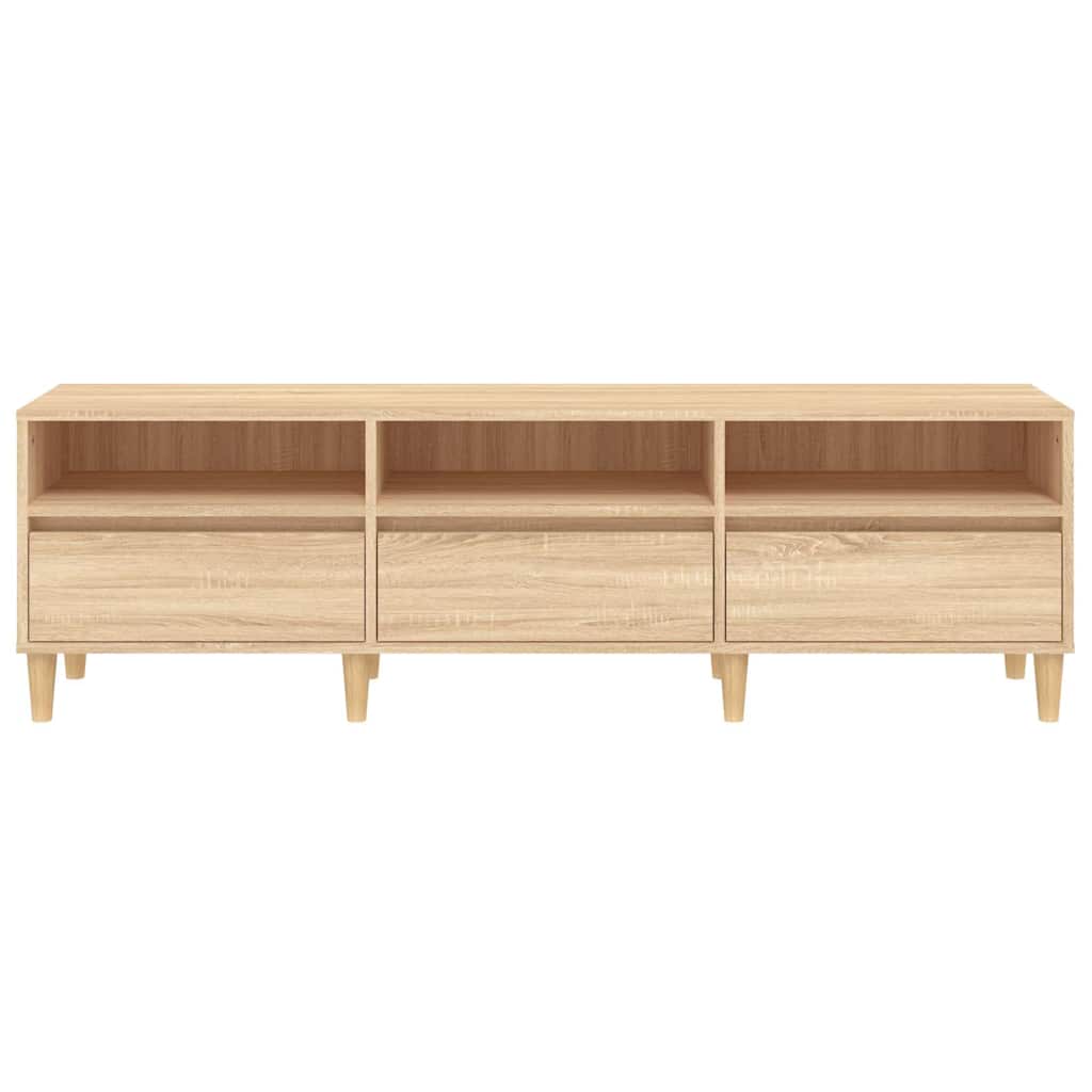 tv-bord 150x30x44,5 cm konstrueret træ sonoma-eg