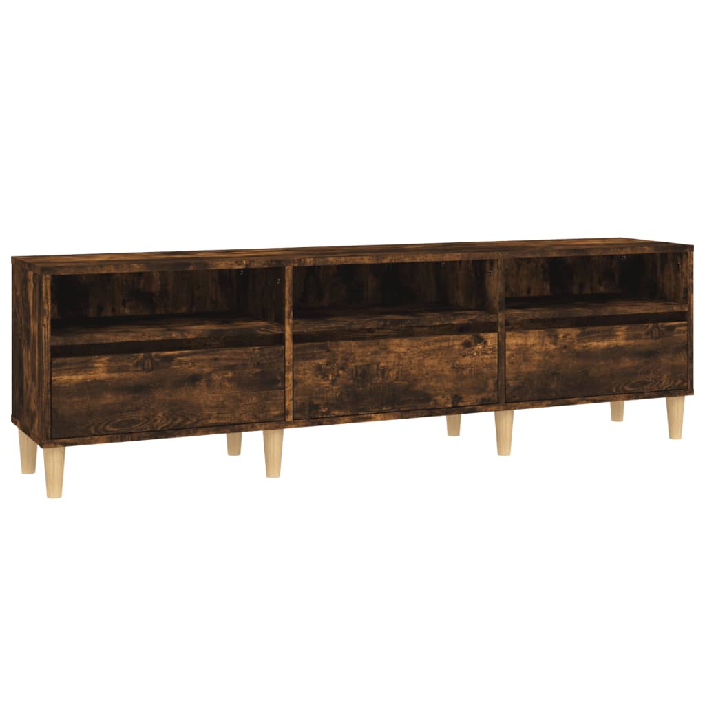 tv-bord 150x30x44,5 cm konstrueret træ røget egetræsfarve