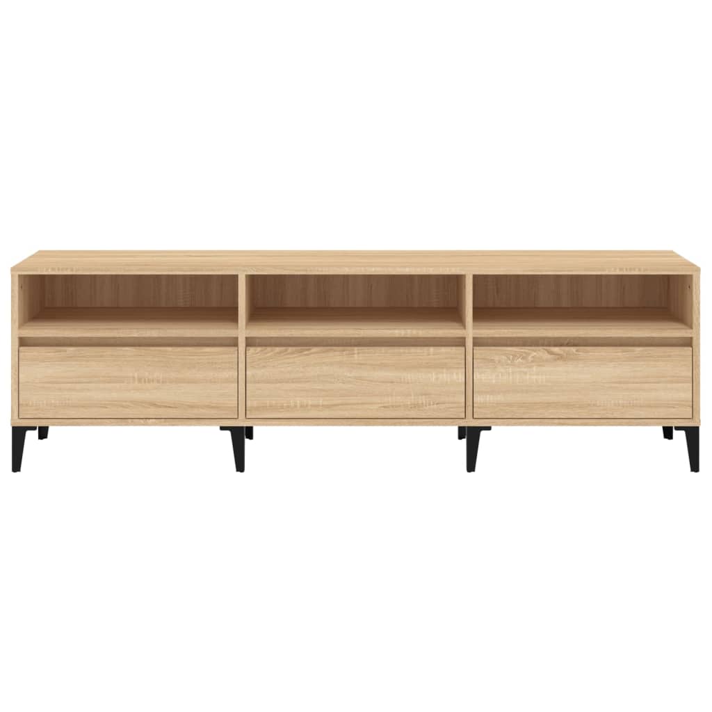 tv-bord 150x30x44,5 cm konstrueret træ sonoma-eg