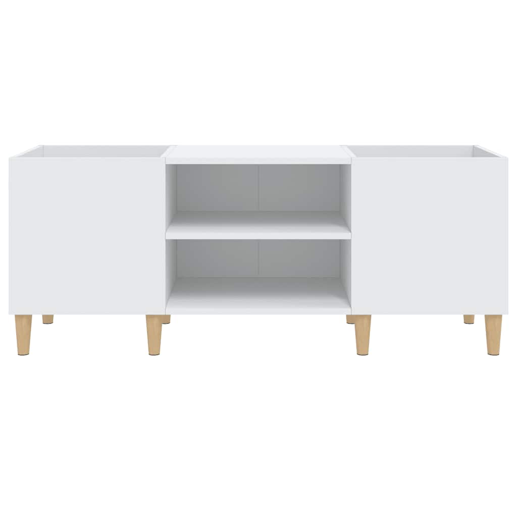 pladeskab hvid 121x38x48 cm konstrueret træ