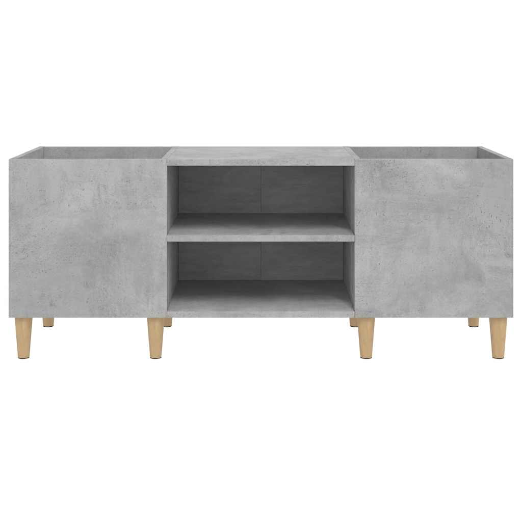 vinylskab 121x38x48 cm konstrueret træ betongrå