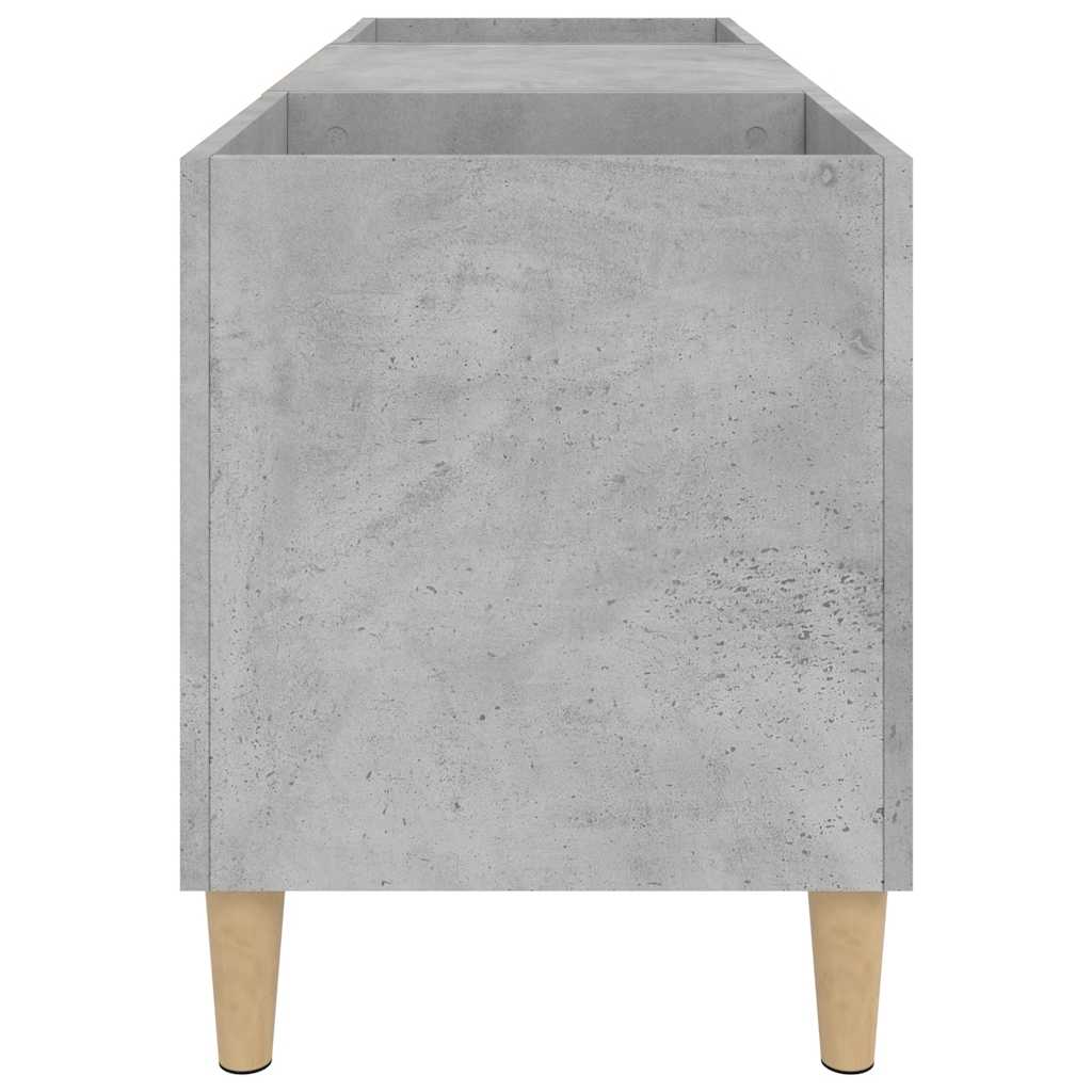 vinylskab 121x38x48 cm konstrueret træ betongrå
