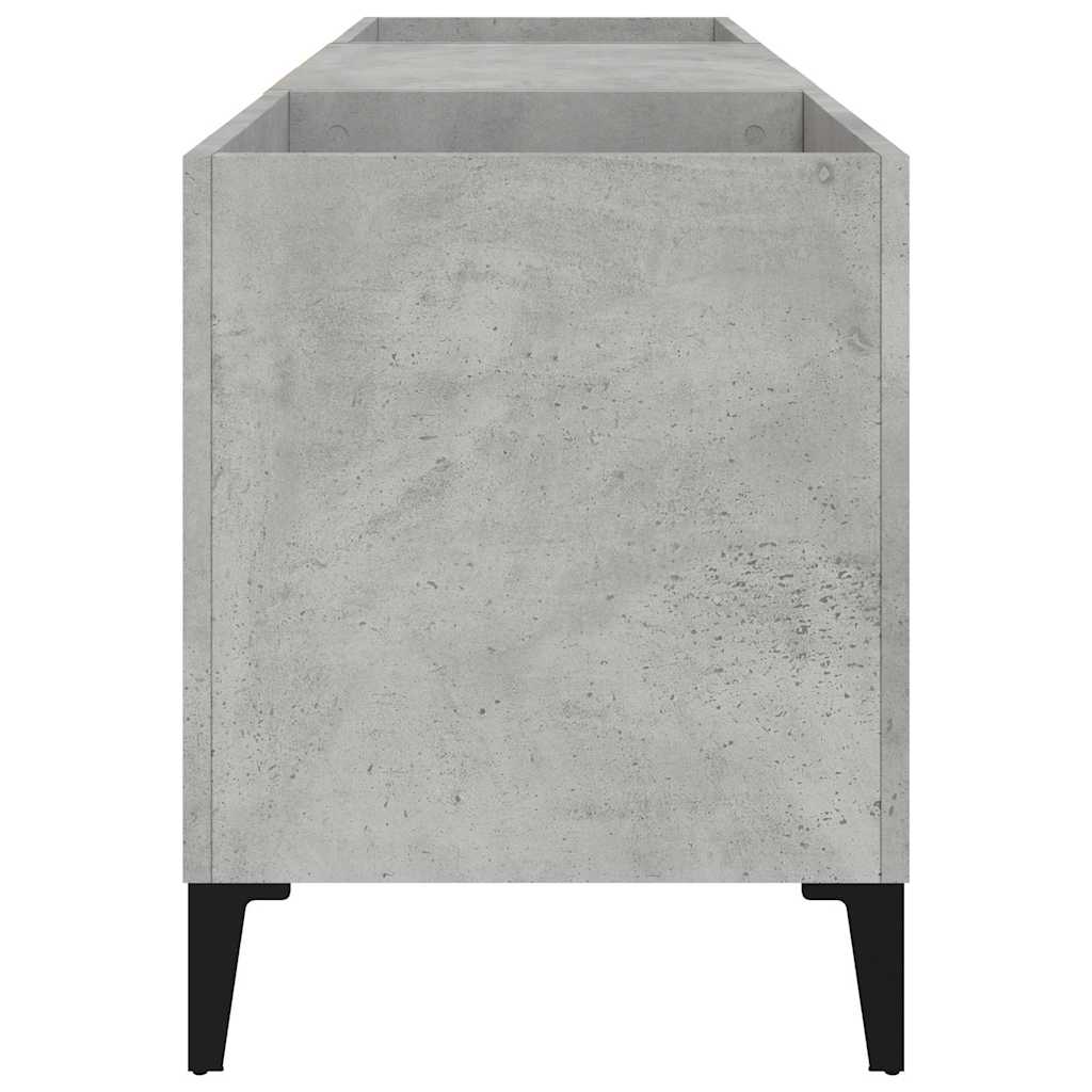 vinylskab 121x38x48 cm konstrueret træ betongrå