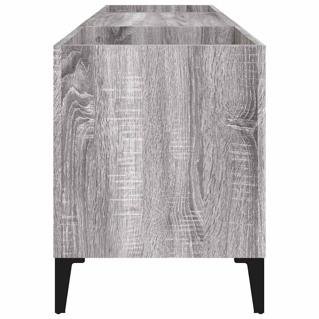 vinylskab 121x38x48 cm konstrueret træ grå sonoma-eg
