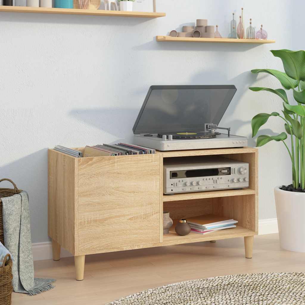 vinylskab 84,5x38x48 cm konstrueret træ sonoma-eg