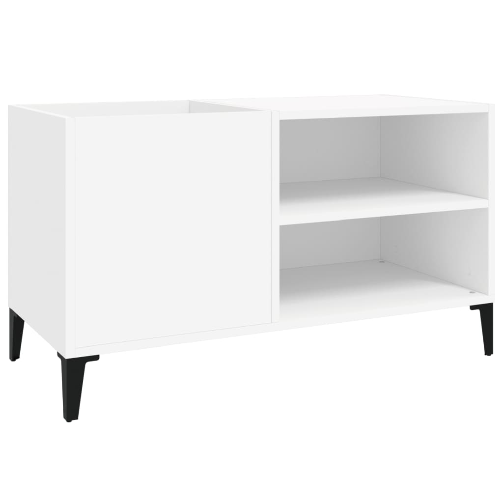 vinylskab 84,5x38x48 cm konstrueret træ hvid