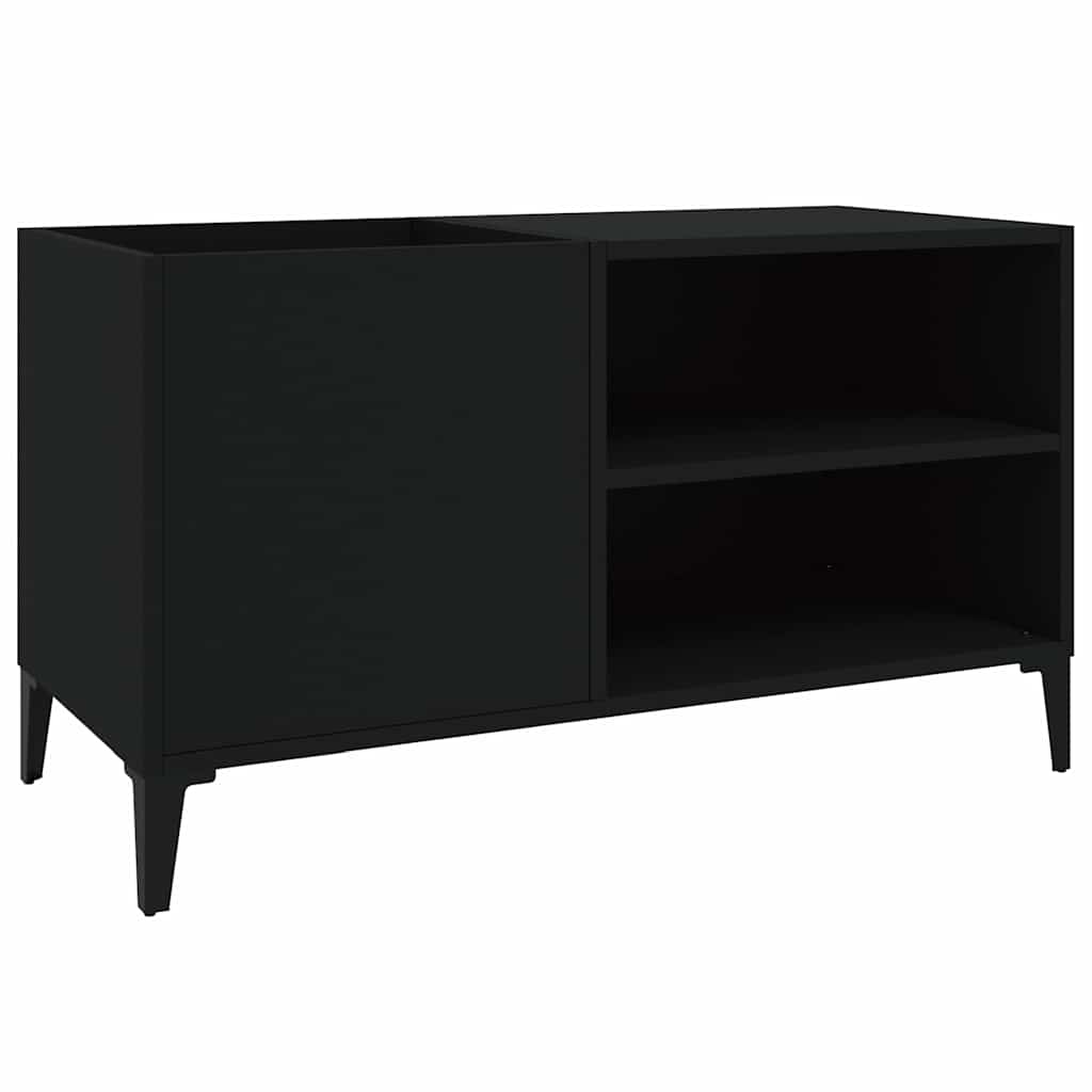 vinylskab 84,5x38x48 cm konstrueret træ sort
