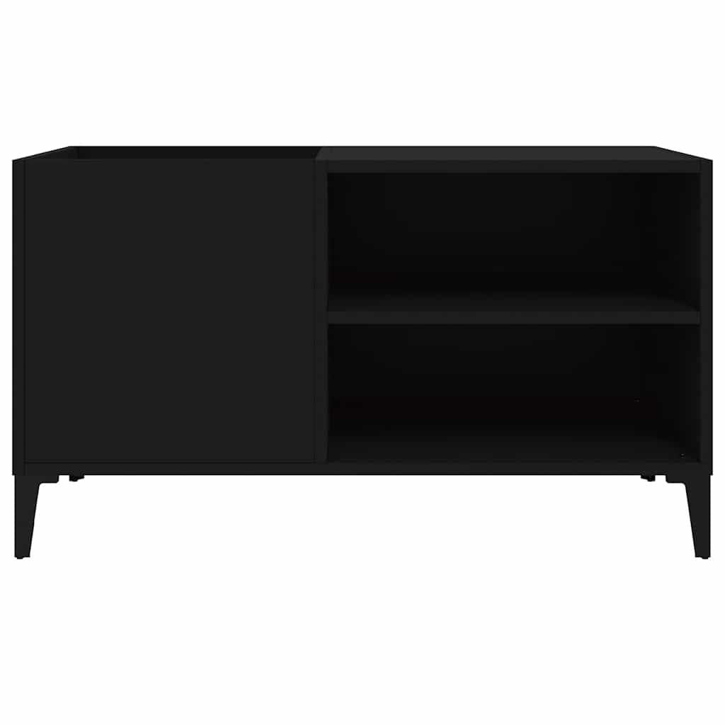 vinylskab 84,5x38x48 cm konstrueret træ sort