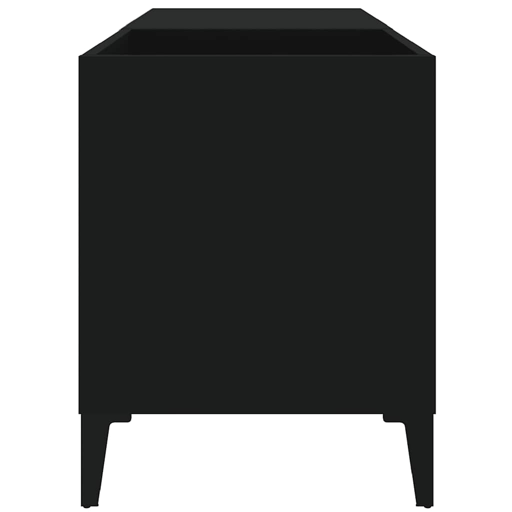 vinylskab 84,5x38x48 cm konstrueret træ sort
