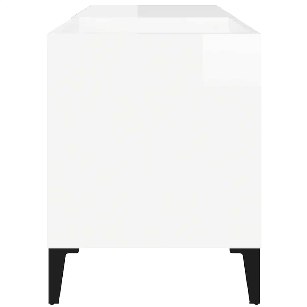 vinylskab 84,5x38x48 cm konstrueret træ hvid højglans