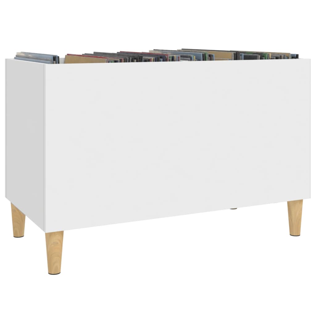 vinylskab 74,5x38x48 cm konstrueret træ hvid