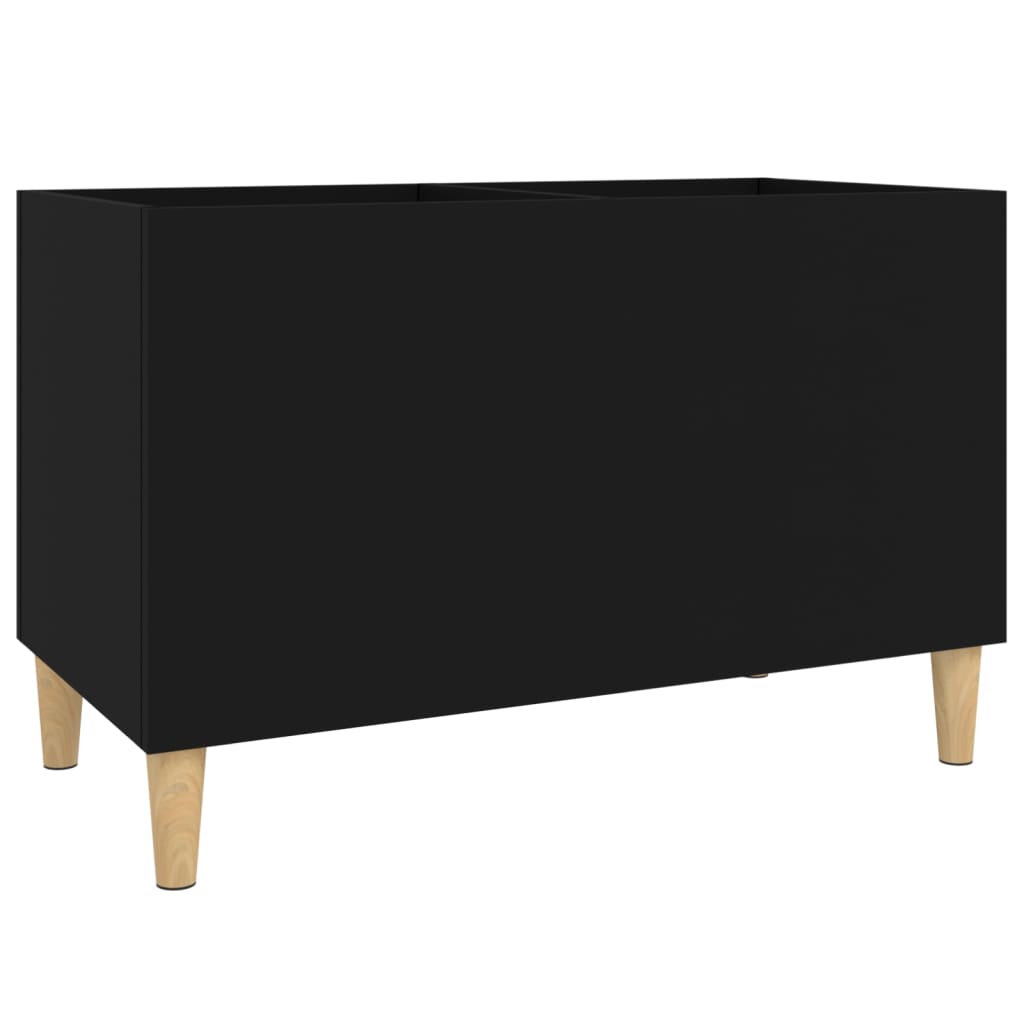 vinylskab 74,5x38x48 cm konstrueret træ sort
