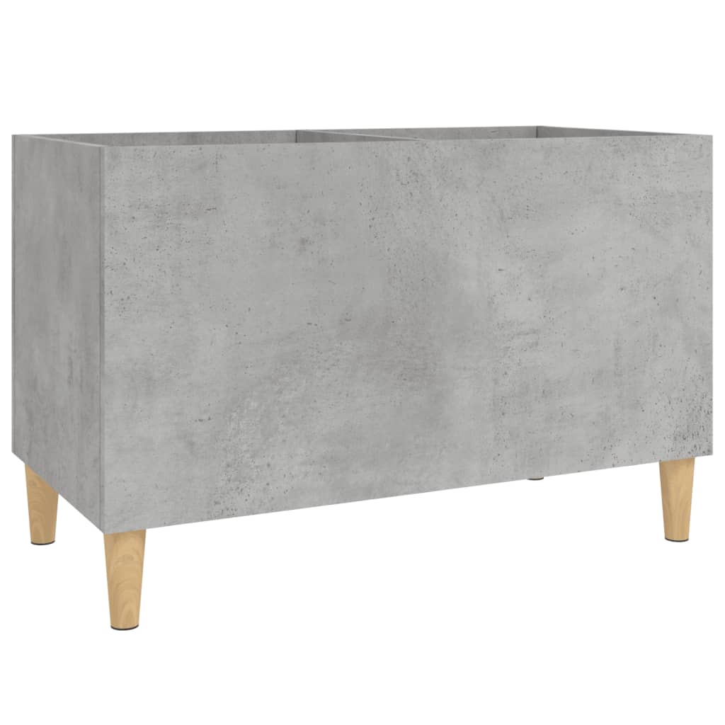 vinylskab 74,5x38x48 cm konstrueret træ betongrå
