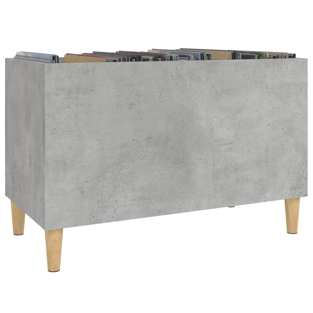 vinylskab 74,5x38x48 cm konstrueret træ betongrå