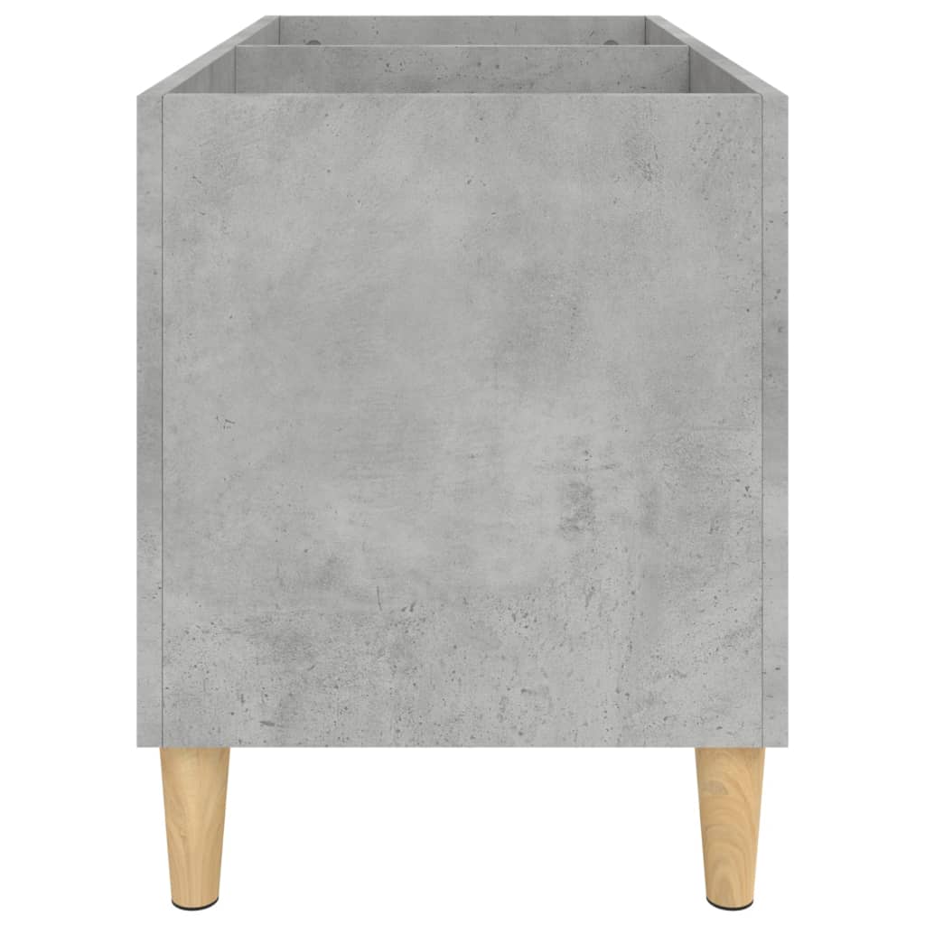 vinylskab 74,5x38x48 cm konstrueret træ betongrå