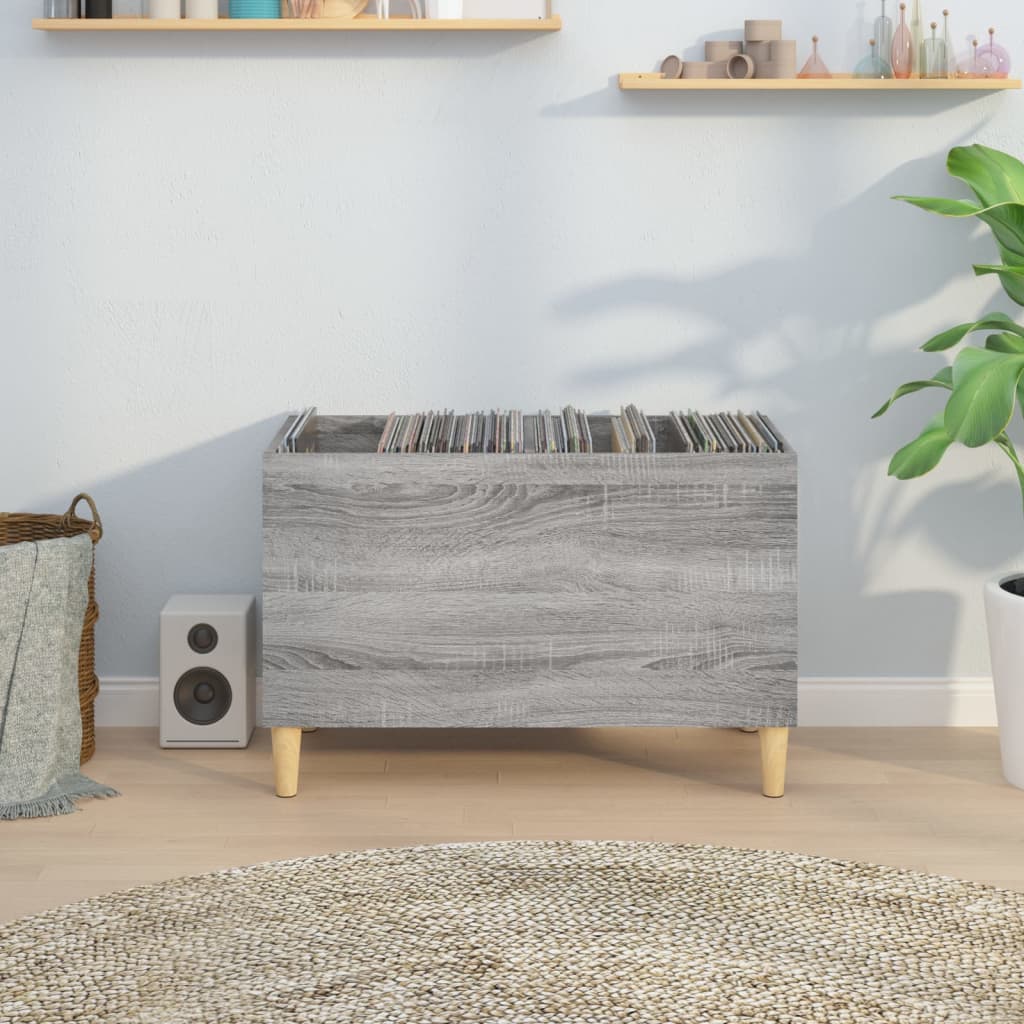 vinylskab 74,5x38x48 cm konstrueret træ grå sonoma-eg