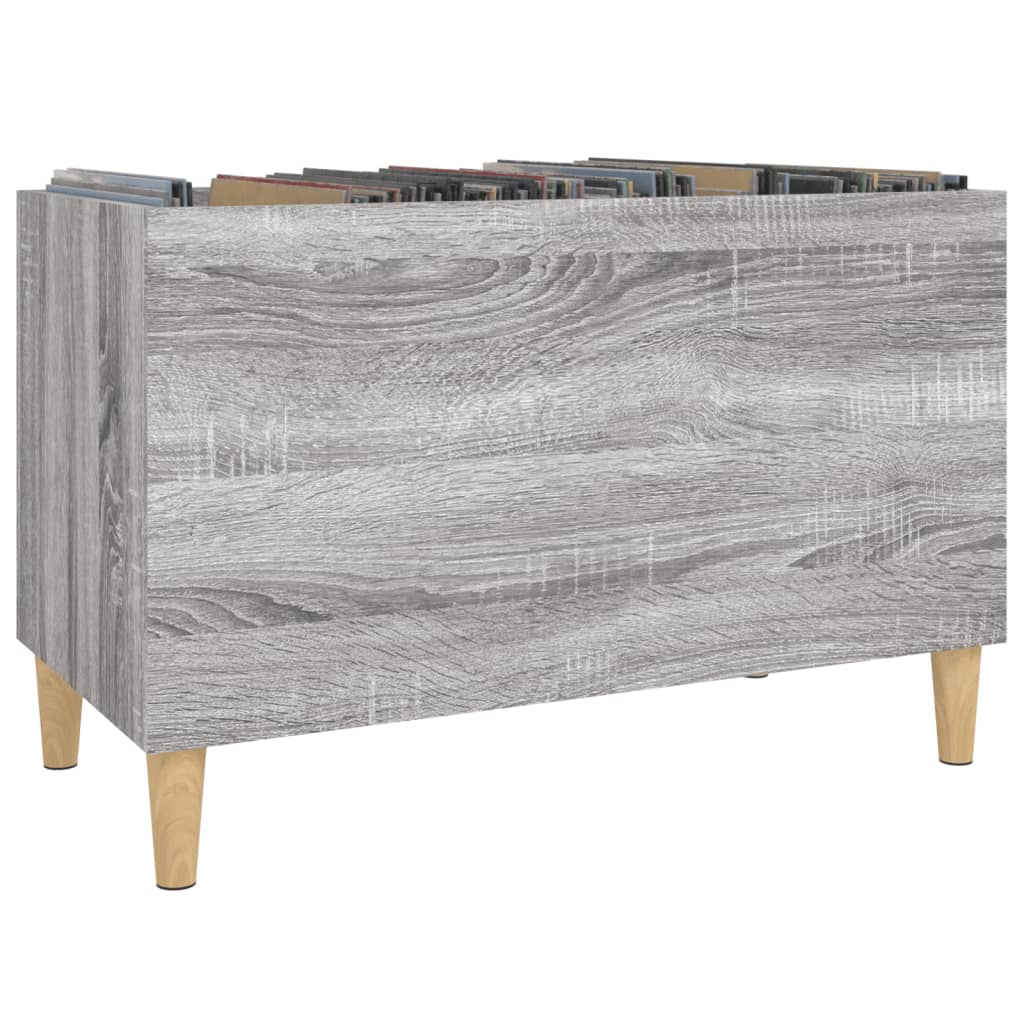 vinylskab 74,5x38x48 cm konstrueret træ grå sonoma-eg
