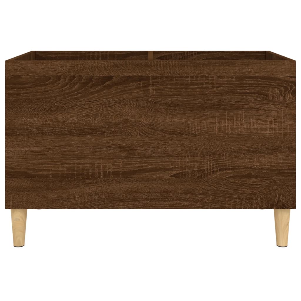 vinylskab 74,5x38x48 cm konstrueret træ brun egetræsfarve