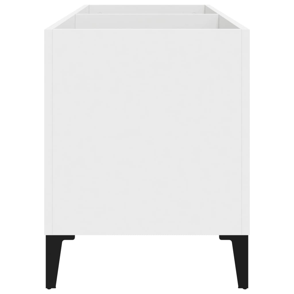 vinylskab 74,5x38x48 cm konstrueret træ hvid