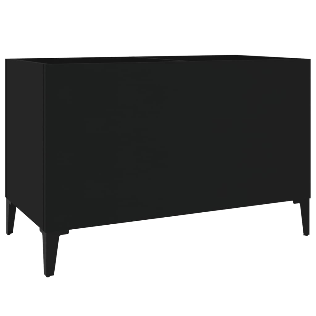 vinylskab 74,5x38x48 cm konstrueret træ sort