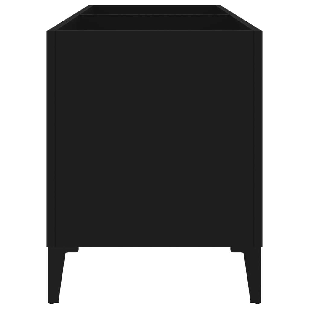 vinylskab 74,5x38x48 cm konstrueret træ sort