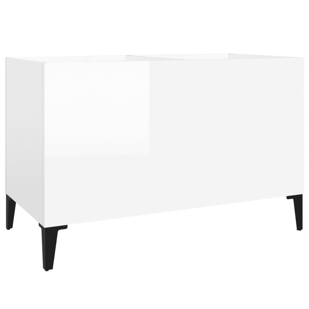 vinylskab 74,5x38x48 cm konstrueret træ hvid højglans