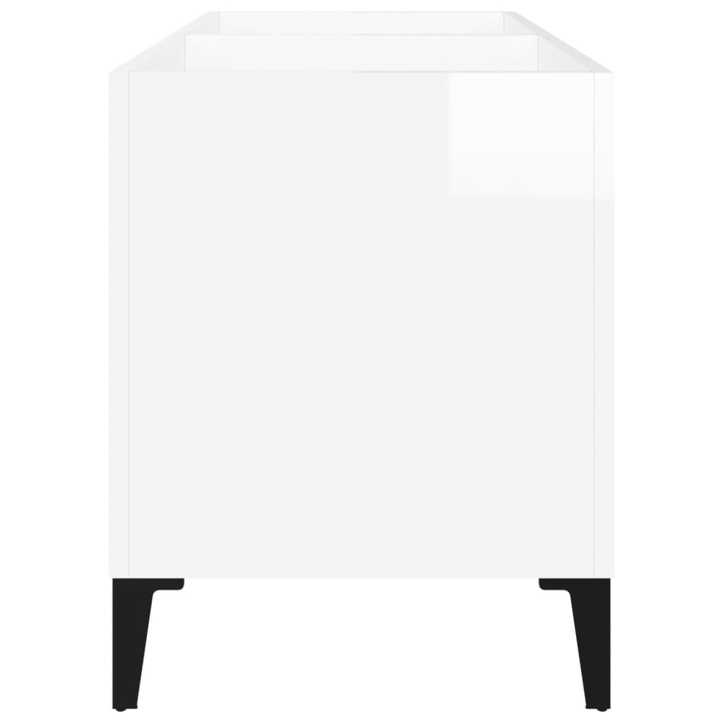 vinylskab 74,5x38x48 cm konstrueret træ hvid højglans
