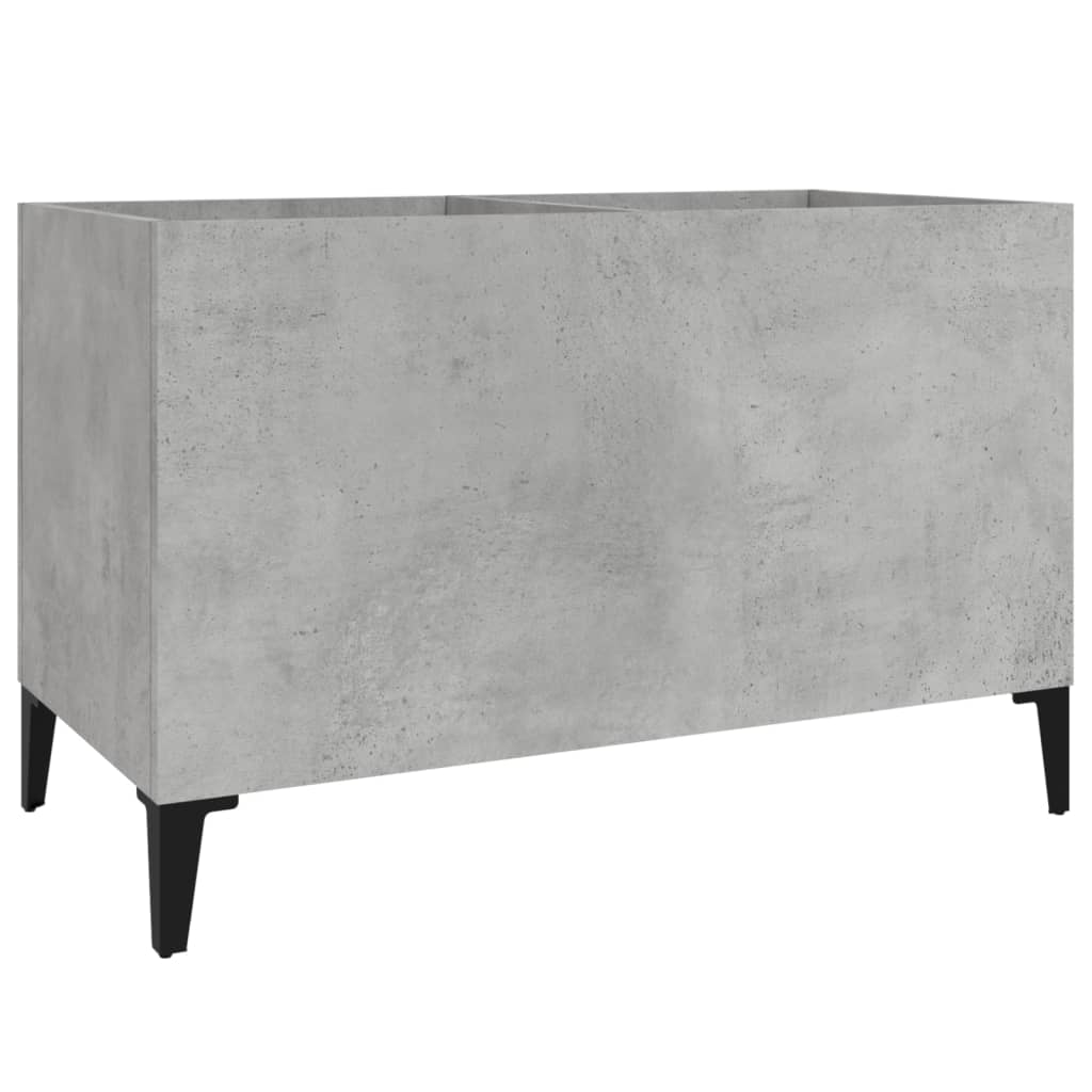 vinylskab 74,5x38x48 cm konstrueret træ betongrå