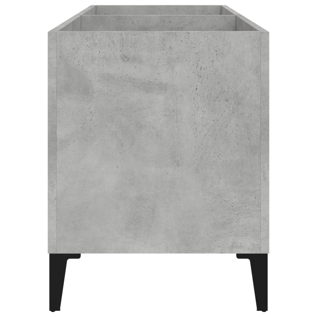 vinylskab 74,5x38x48 cm konstrueret træ betongrå