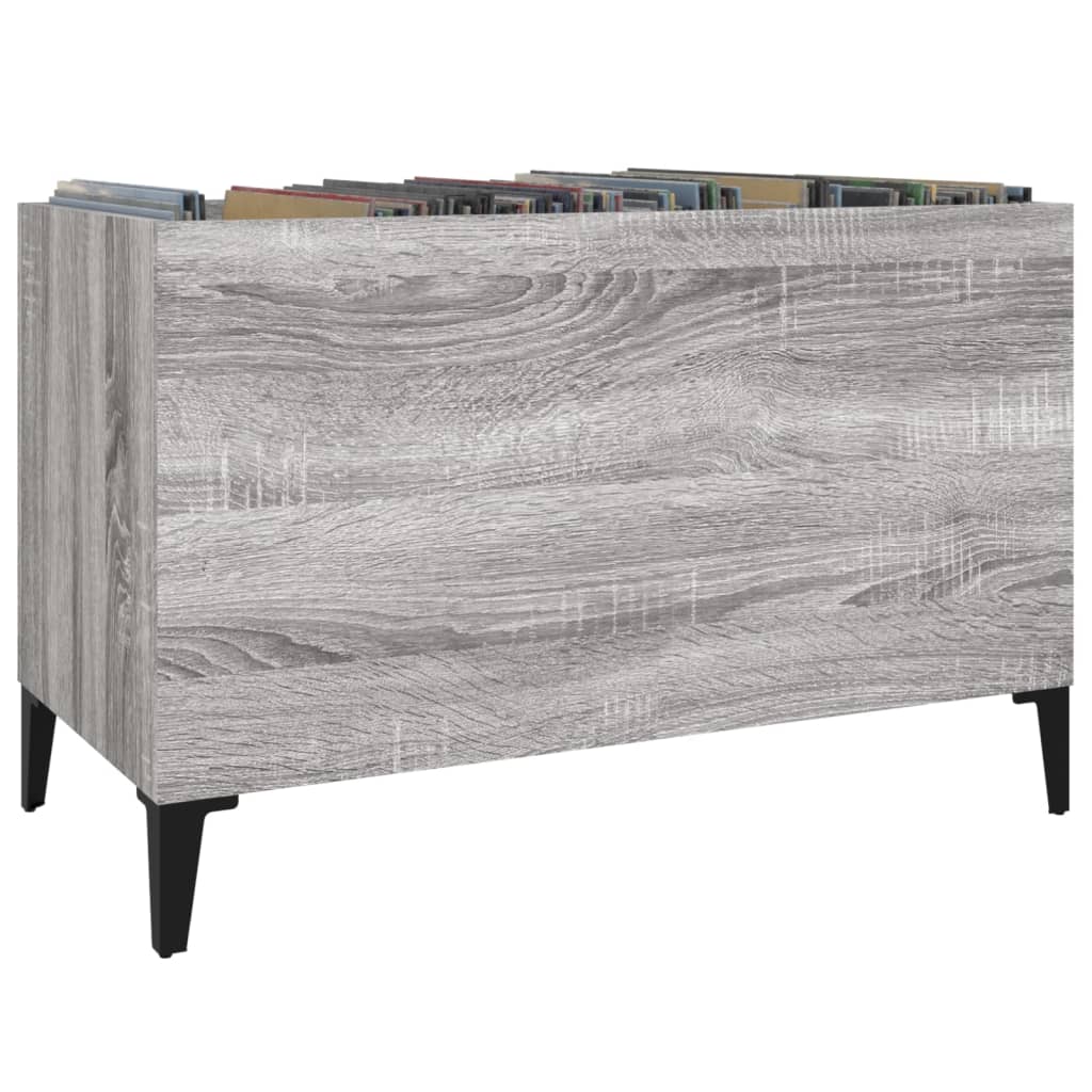 vinylskab 74,5x38x48 cm konstrueret træ grå sonoma-eg