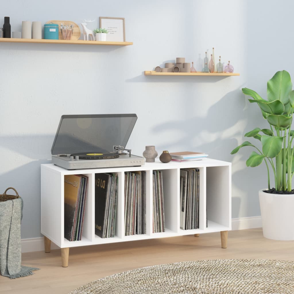 vinylskab 100x38x48 cm konstrueret træ hvid