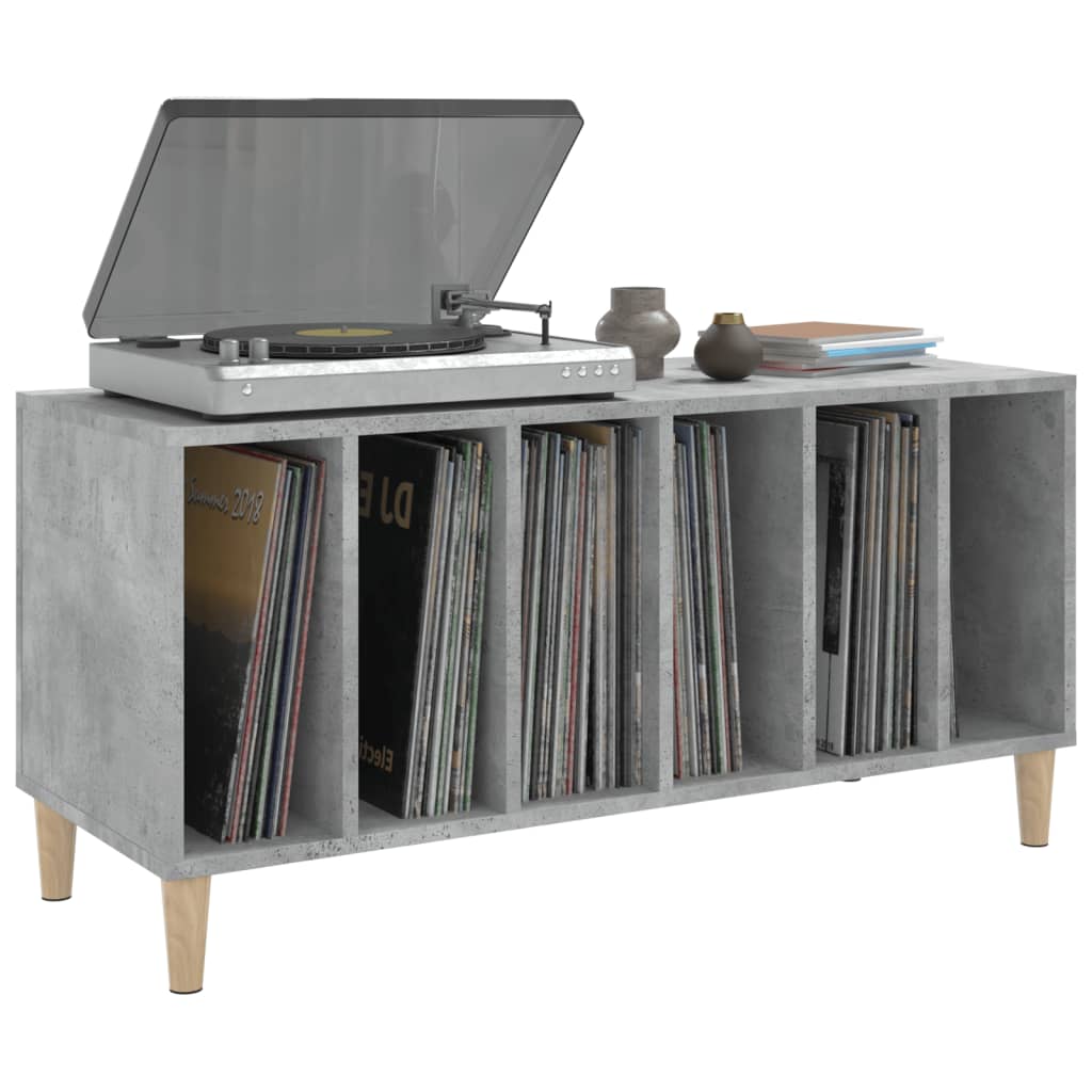 vinylskab 100x38x48 cm konstrueret træ betongrå