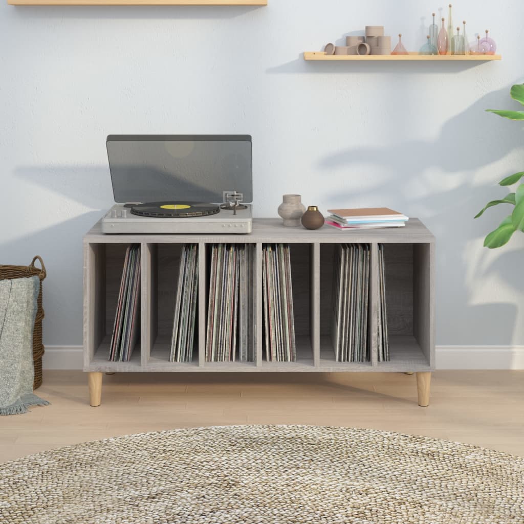 vinylskab 100x38x48 cm konstrueret træ grå sonoma-eg