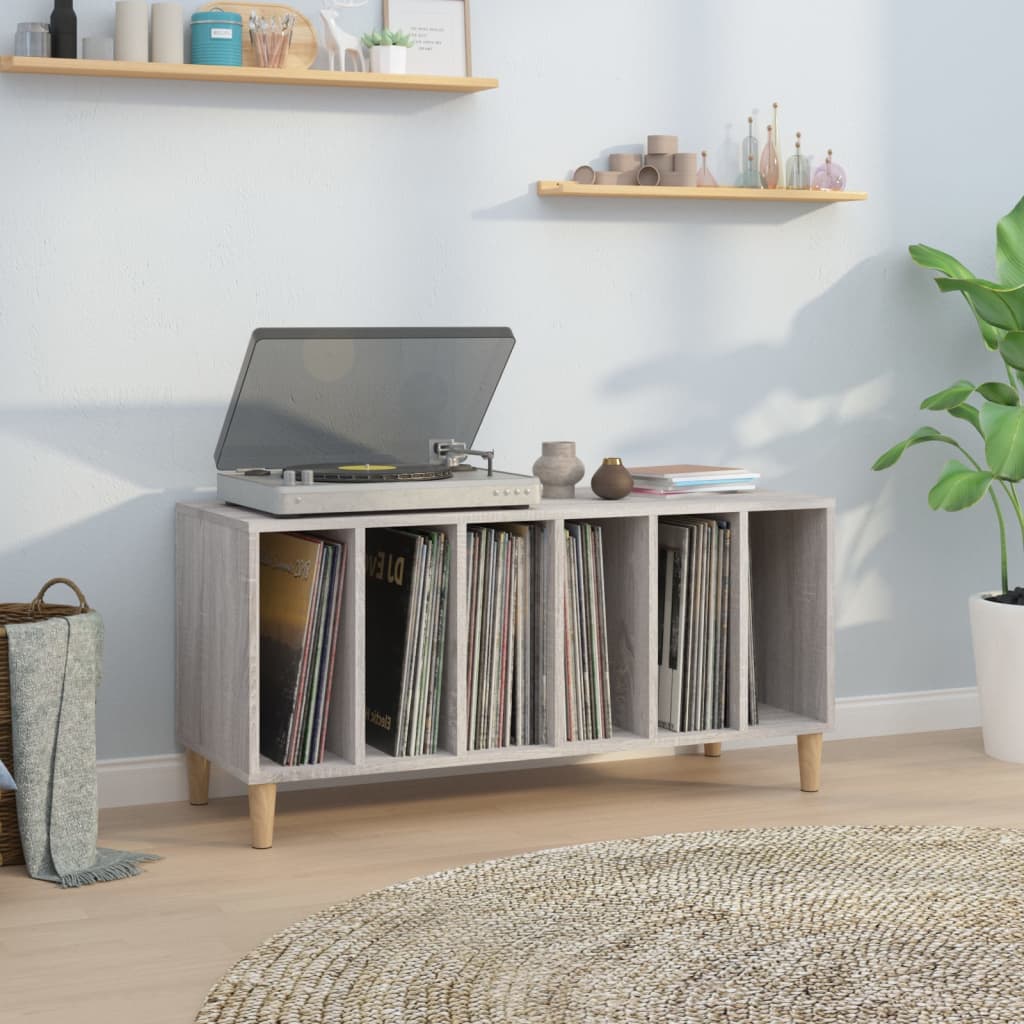 vinylskab 100x38x48 cm konstrueret træ grå sonoma-eg