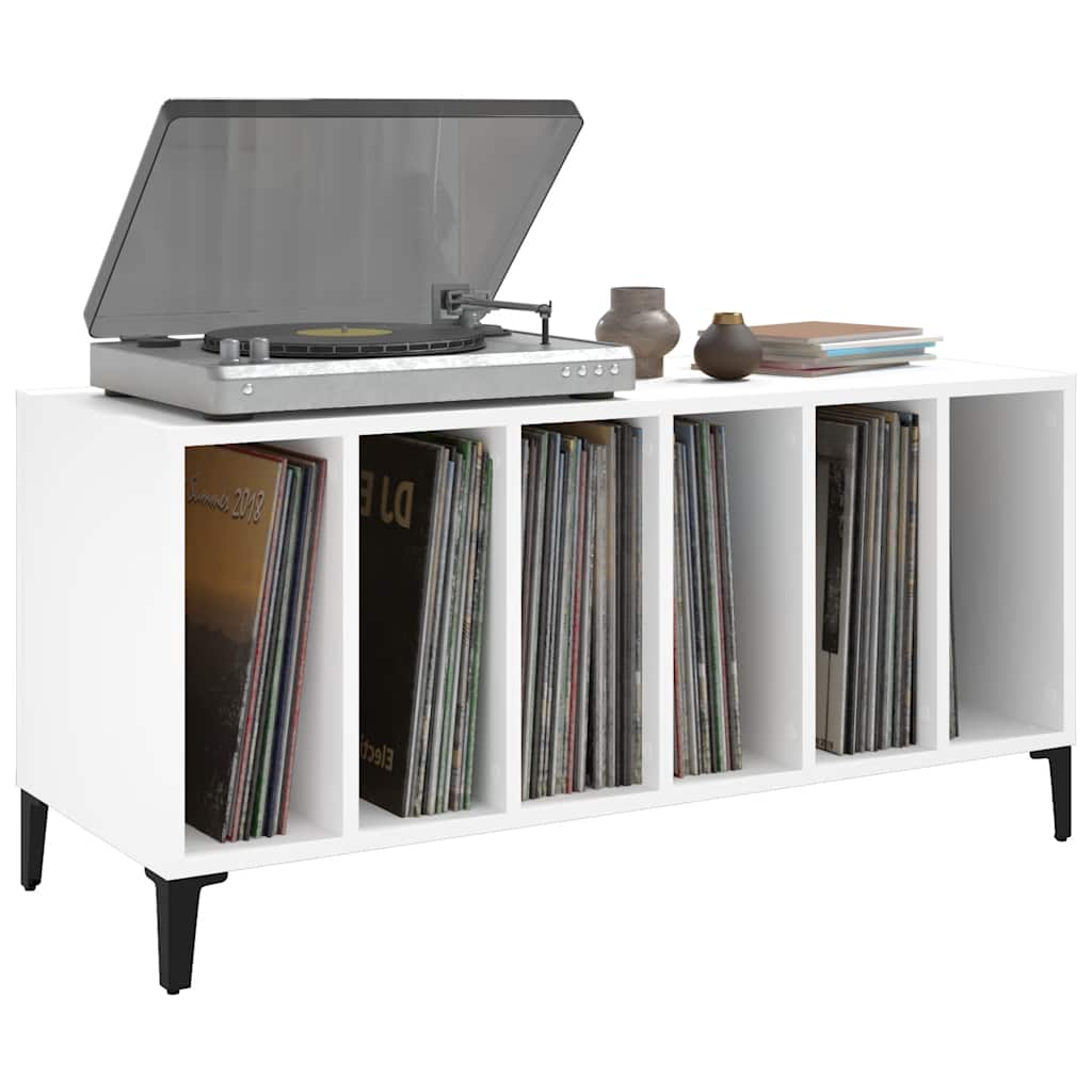 vinylskab 100x38x48 cm konstrueret træ hvid