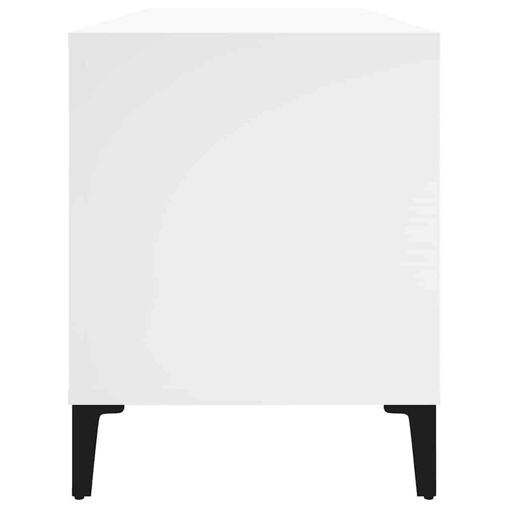vinylskab 100x38x48 cm konstrueret træ hvid