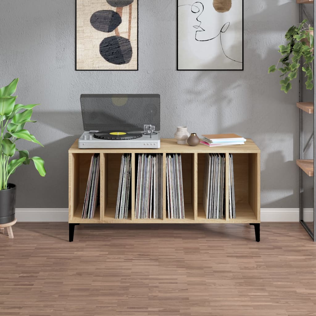vinylskab 100x38x48 cm konstrueret træ sonoma-eg