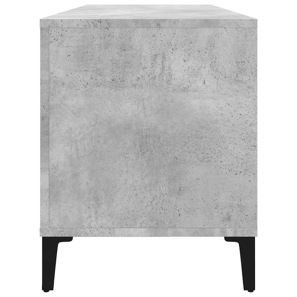 vinylskab 100x38x48 cm konstrueret træ betongrå