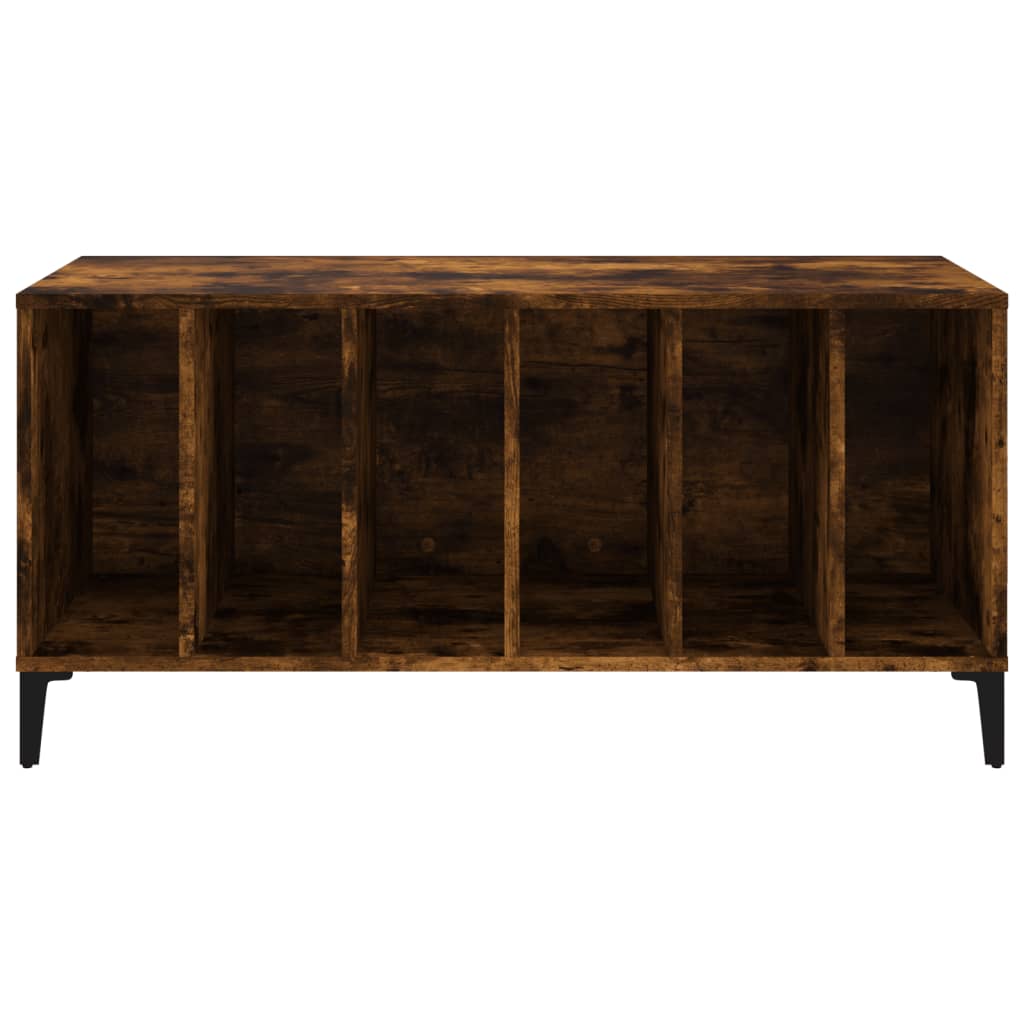 vinylskab 100x38x48 cm konstrueret træ røget egetræsfarve