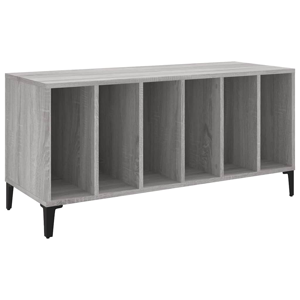 vinylskab 100x38x48 cm konstrueret træ grå sonoma-eg