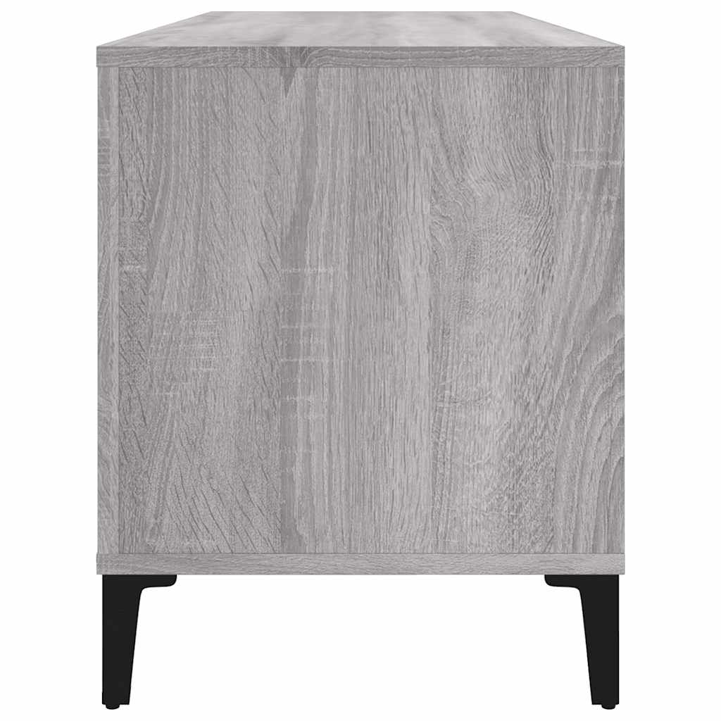 vinylskab 100x38x48 cm konstrueret træ grå sonoma-eg