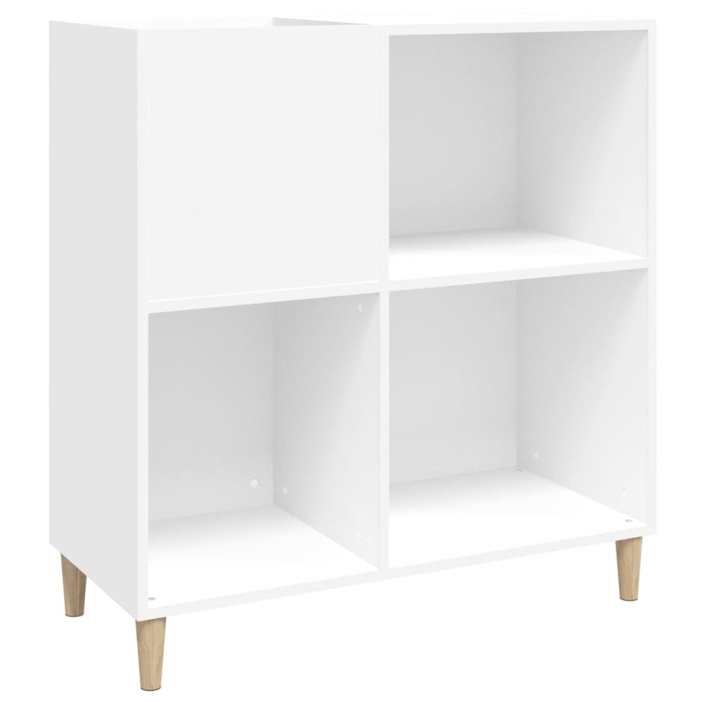 vinylskab 84,5x38x89 cm konstrueret træ hvid