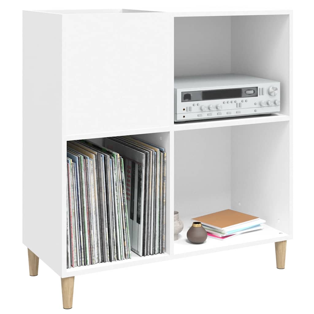 vinylskab 84,5x38x89 cm konstrueret træ hvid