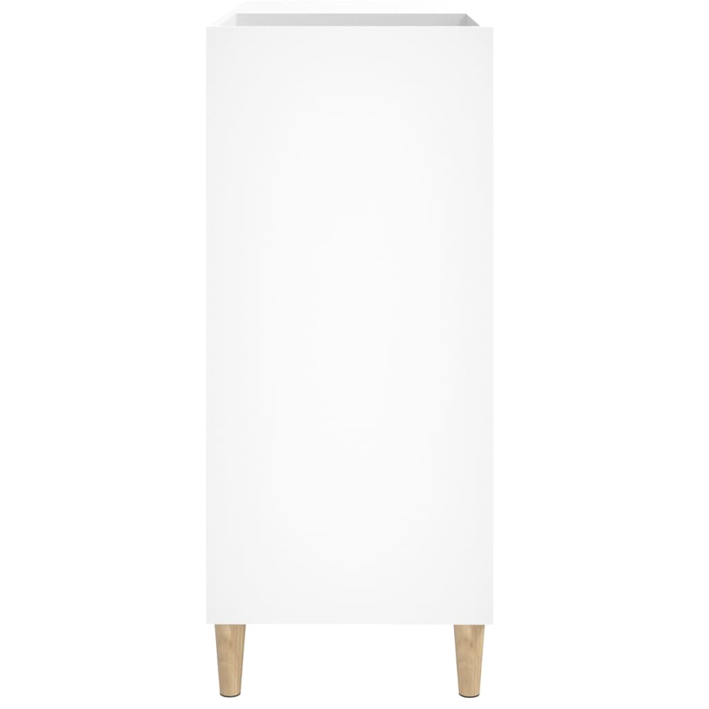 vinylskab 84,5x38x89 cm konstrueret træ hvid