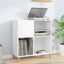 vinylskab 84,5x38x89 cm konstrueret træ hvid