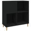 vinylskab 84,5x38x89 cm konstrueret træ sort