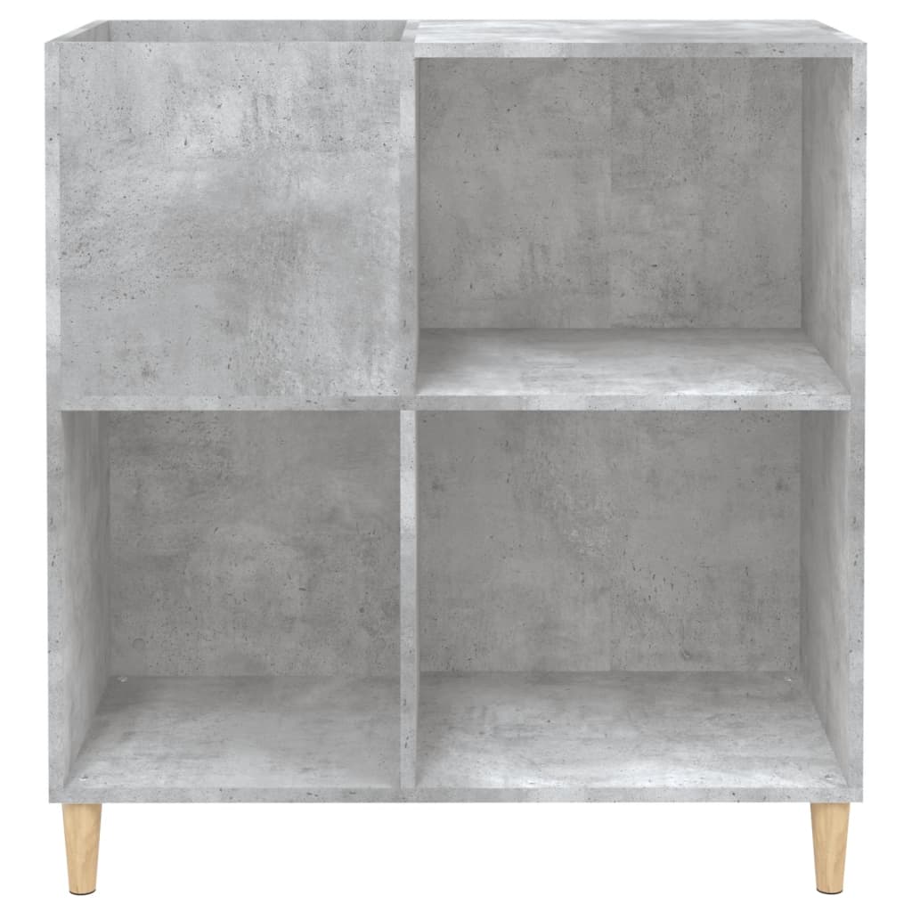 vinylskab 84,5x38x89 cm konstrueret træ betongrå