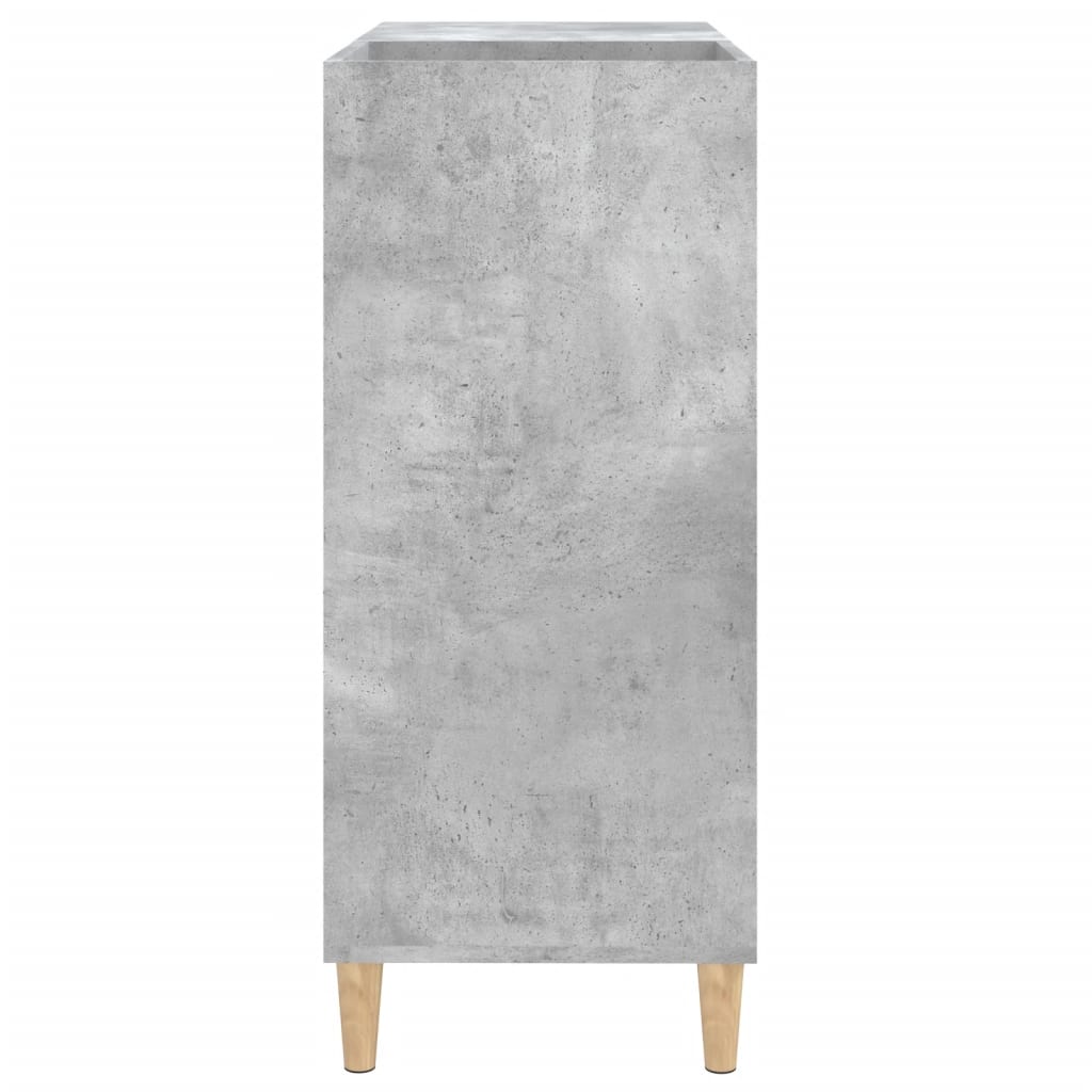 vinylskab 84,5x38x89 cm konstrueret træ betongrå